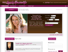 Tablet Screenshot of datealonelyhousewife.com